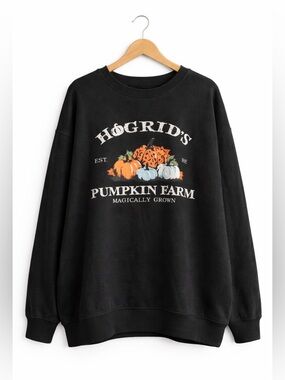 Pumpkin Farm Black Graphic Sweatshirt